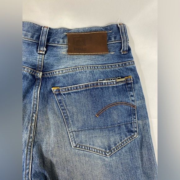 G-Star Raw Button Fly 3301 Deconstructed Straight Jeans Size 30x32 Excellent - Picture 11 of 16
